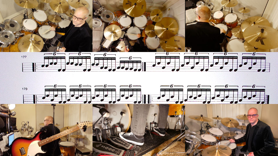 Justin Matz teaches online drum lessons with multiple high-quality camera angles and high-quality audio.